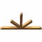 Ekena Millwork Saratoga Rough Sawn Timber Gable Bracket, Western Red Cedar, 72"W x 36"H x 4"D x 4"F, 12/12 Pitch GBW072X36X0404SAR00RWR - alternate 5